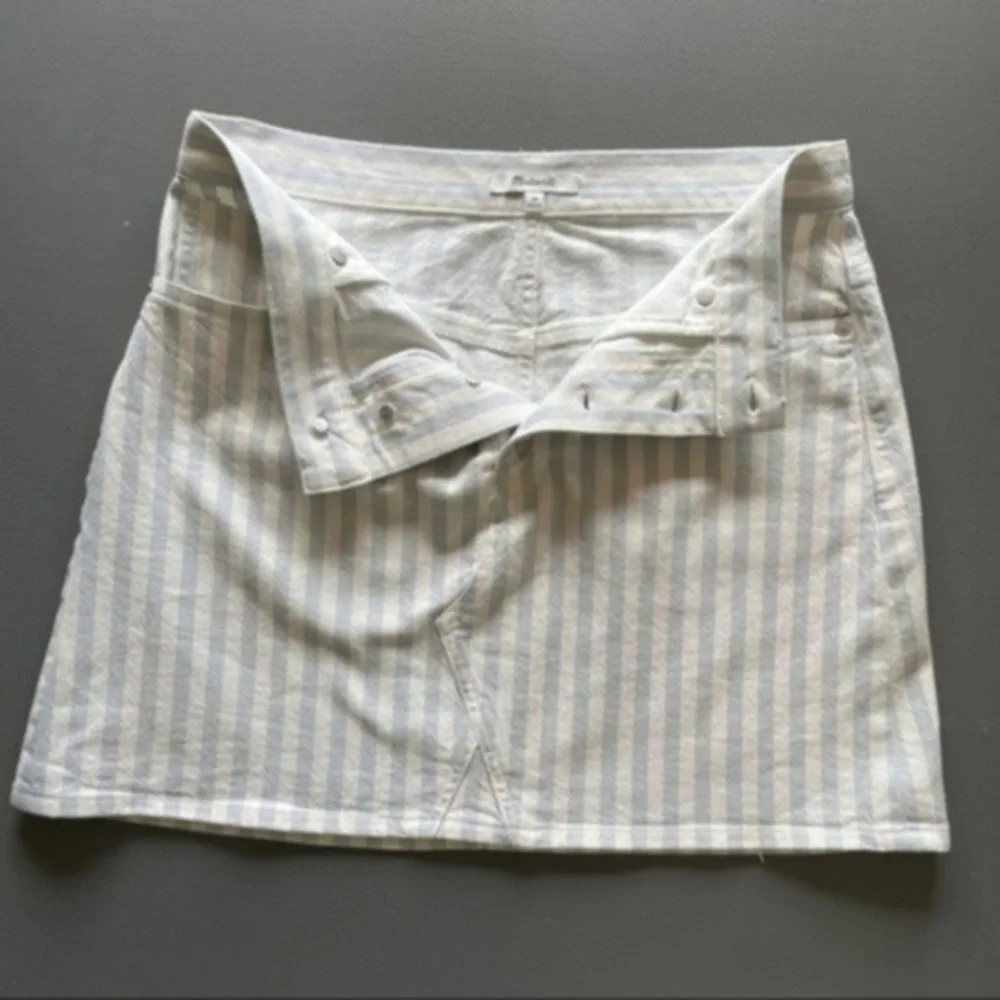 Madewell Stretch A-Line Mini Skirt in Pompano Stripe​​​​